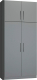 Шкаф Макс Стайл Smart Egger 219x100x35 / 14A3550 (серый пыльный U732 ST9) - 