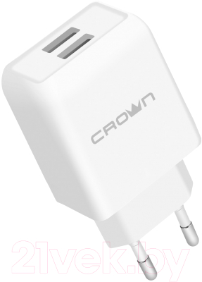 Зарядное устройство сетевое Crown CMWC-3002 (белый)