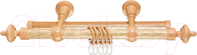 Карниз для штор АС ФОРОС А D28 металл/пластик (1.4м, дуб светлый)