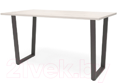 Обеденный стол Millwood Уэльс Л18 100x70 (дуб белый крафт/металл черный)