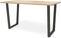 Обеденный стол Millwood Уэльс Л18 100x70 (дуб золотой крафт/металл черный) - 