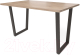 Обеденный стол Millwood Уэльс Л18 100x70 (дуб табачный крафт/металл черный) - 
