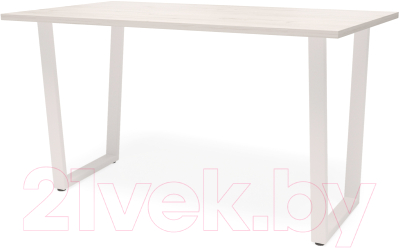 Обеденный стол Millwood Уэльс Л18 100x70 (дуб белый крафт/металл белый)