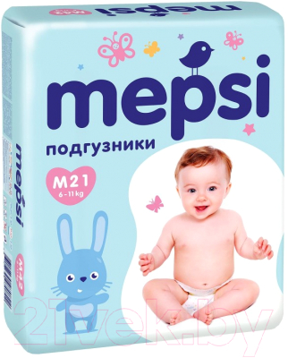 Подгузники-трусики детские Mepsi M 6-11кг / 0020/1 (21шт)