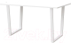 Обеденный стол Millwood Уэльс Л18 100x70 (белый/металл белый) - 