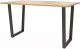 Обеденный стол Millwood Уэльс Л18 120x70 (дуб золотой крафт/металл черный) - 