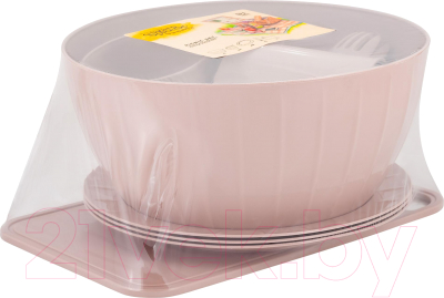 Набор пластиковой посуды Plastic Republic Sugar&Spice / SE1816 12 005 (14пр)