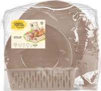Набор пластиковой посуды Plastic Republic Sugar&Spice / SE1810 12 005 (18пр) - 