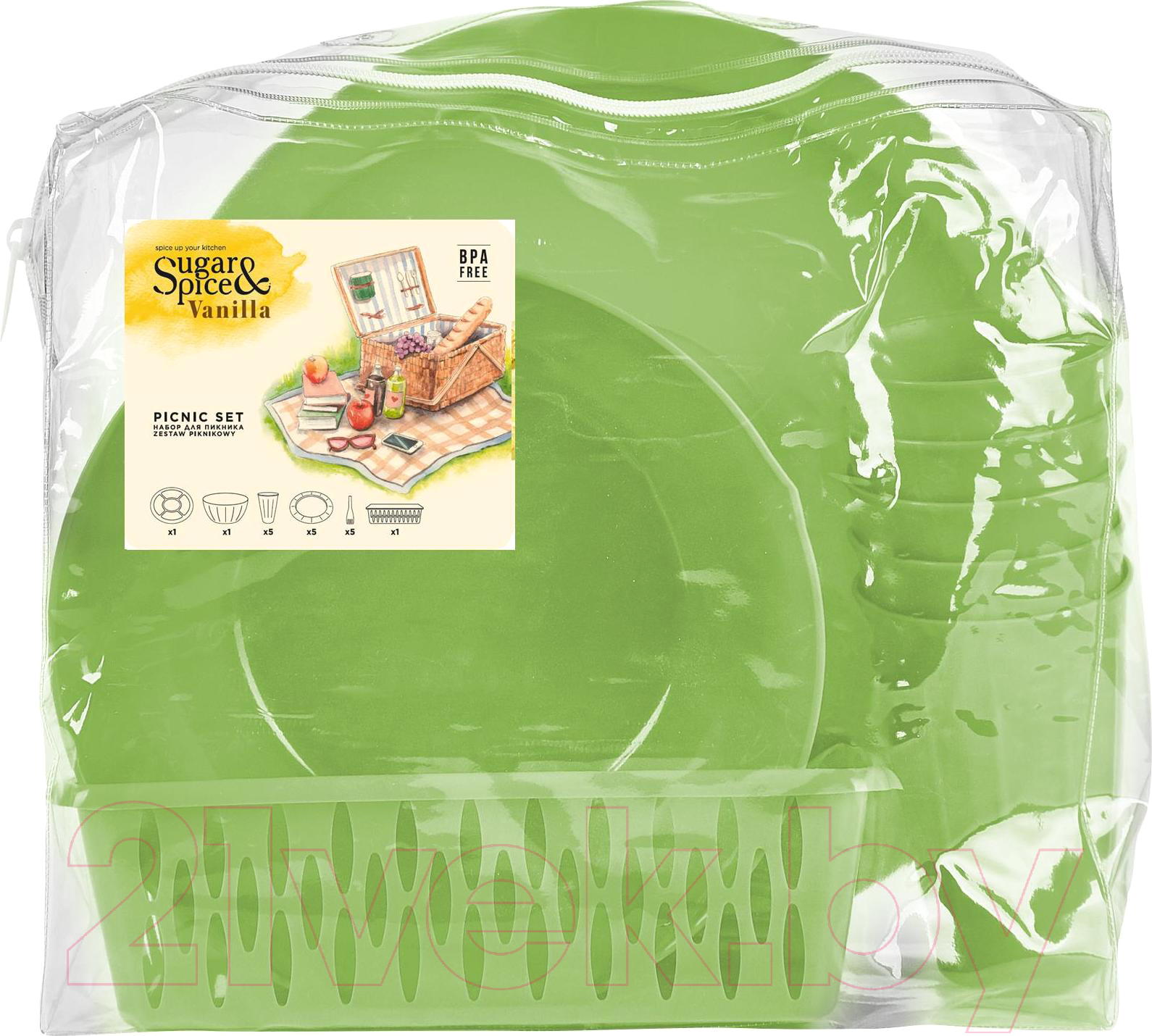 Набор пластиковой посуды Plastic Republic Sugar&Spice / SE1810 12 050