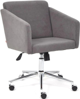Кресло офисное Tetchair Milan хром/флок (серый 29) - 