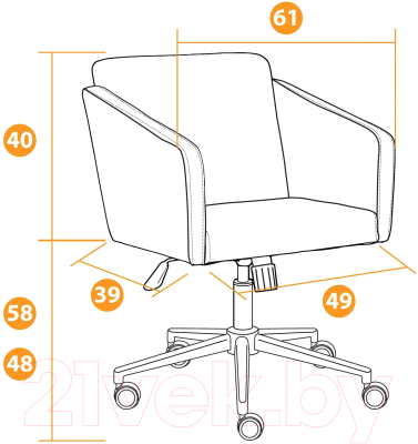 Купить Кресло офисное Tetchair Milan хром/флок  