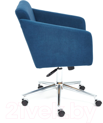 Кресло офисное Tetchair Milan хром/флок (синий 32)