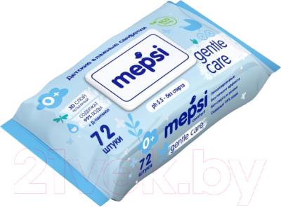 Влажные салфетки детские Mepsi Gentle Care / 0035 (72шт)