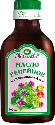 Масло для волос Mirrolla Репейное с Витаминами А и Е (100мл)