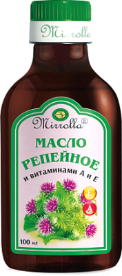 Изображение товара Масло для волос Mirrolla Репейное с Витаминами А и Е (100мл)