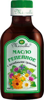Масло для волос Mirrolla Репейное с целебными травами (100мл) - 