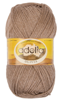 Набор пряжи для вязания Adelia Olivia 100г 250м±10м №18 (бежевый, 2 мотка) - 