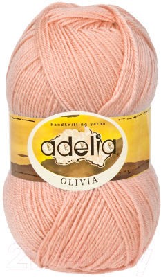Набор пряжи для вязания Adelia Olivia 100г 250м±10м №05 (персиковый, 2 мотка)