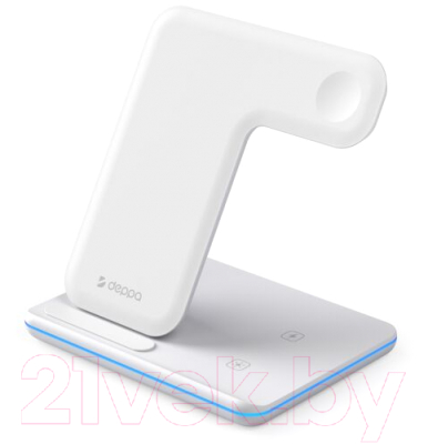 Зарядное устройство беспроводное Deppa Charging Stand Neo: iPhone, Apple Watch, Airpods 20Вт / 24017 (белый)