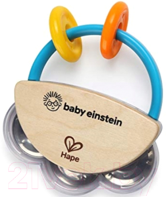 Музыкальная игрушка Hape Бубен и погремушка для малышей 2 в 1 / 12011_HP