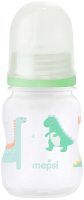 Бутылочка для кормления Mepsi Dino с силиконовой соской 0+ / 0219 - 