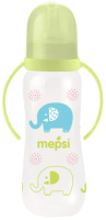 Бутылочка для кормления Mepsi Слоны с ручками с силиконовой соской 4+ / 0249 - 