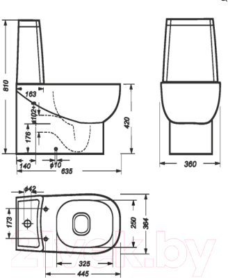 Унитаз напольный Sanita Infinity SL DM INFSLCC01040522