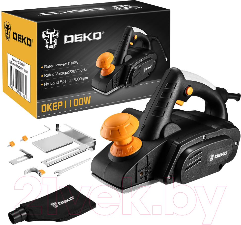 Электрорубанок Deko DKEP1100W / 063-4197