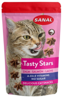 Лакомство для кошек Sanal Tasty Stars Salmon / 3881SC (40г) - 