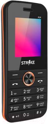 Мобильный телефон Strike A14 (черный/оранжевый)