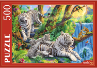 Пазл РЫЖИЙ КОТ Семья белых тигров / П500-7656 (500эл) - 