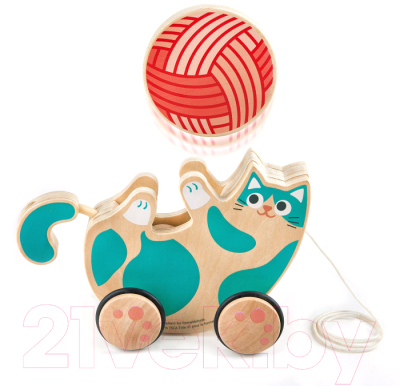 Игрушка-каталка Hape Игривый котенок / E0366_HP