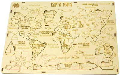 Развивающая игра Грай Сортер-раскраска Карта мира / 2004