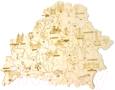 Развивающая игра Грай Мозаика-раскраска Карта Беларуси / 4003