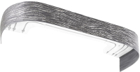 Карниз для штор LEGRAND Эдельвейс с поворотами 3.6м 3-х рядный 7см / 58090022 (графит-антик) - 