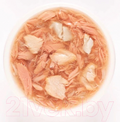 Влажный корм для кошек Деревенские лакомства Суп из тунца с лососем и гребешком (35г)