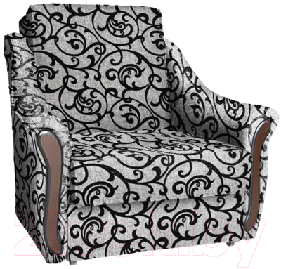 Кресло-кровать Асмана Виктория (рогожка завиток черный)