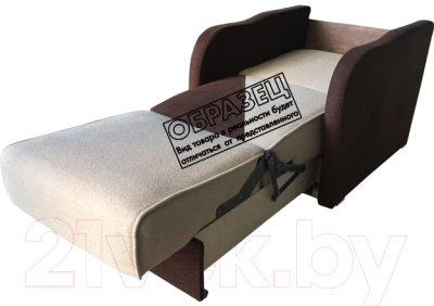 Кресло-кровать Асмана Виктория-1 (рогожка вензель коричневый/рогожка бежевый)