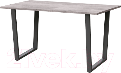 Обеденный стол Millwood Уэльс Л18 120x70 (бетон миллениум/металл черный)