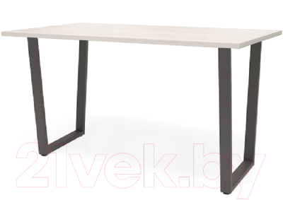 Обеденный стол Millwood Уэльс Л18 130x80 (дуб белый крафт/металл черный)