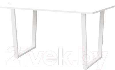 Обеденный стол Millwood Уэльс Л18 130x80 (белый/металл белый)