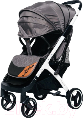 Детская прогулочная коляска Keka New Premium / 2000000046532 (серый/белая рама)