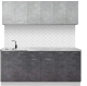 Кухонный гарнитур Артём-Мебель Лана СН-113 без стекла 1.8 (бетон спаркс лайт/бетон спаркс) - 