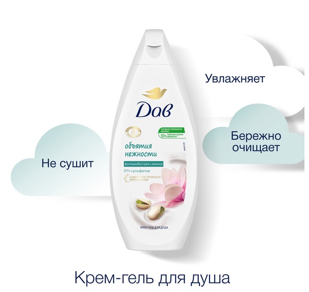 Гель для душа Dove Фисташковый крем и магнолия (250мл)
