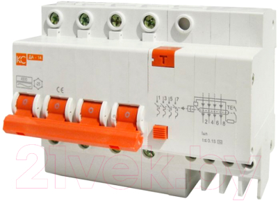 Дифференциальный автомат КС 4Р 50/300 ДА-14