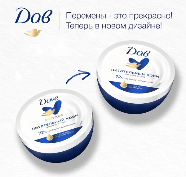 Крем для лица Dove Питательный (150мл)