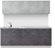 Кухонный гарнитур Артём-Мебель Лана СН-113 без стекла 2.2 (бетон спаркс лайт/бетон спаркс) - 