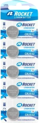 Комплект батареек Rocket СR2032 5BL (5шт)