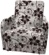 Кресло-кровать Асмана Виктория-1 (рогожка цветок крупный коричневый) - 