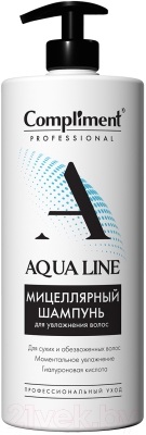 Шампунь для волос Compliment Professional Aqua Line Мицеллярный для увлажнения волос  (1л)